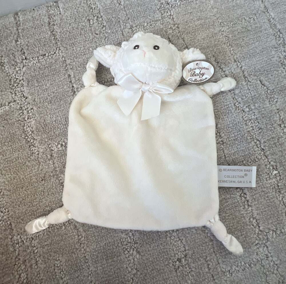 Bearington Baby Collection Wee Lamby Lamb Security Blanket Lovey Plush